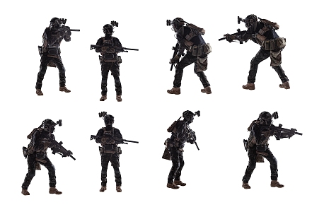 Characters Special Forces 3d model