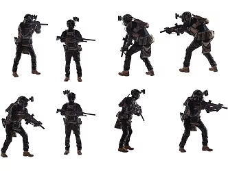 Characters Special Forces 3d model