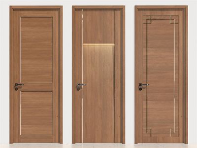 Modern swing door single door 3d model