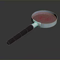 Magnifying Glass With Black Handle And Clear Glass Lens On Gray Surface