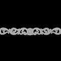 Intricate White Carved Decorative Strips With Scroll Patterns And Symmetric Design 3d model