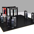 MEGA FASHION Exhibition Booth With Mannequins Displaying Suits In Modern Setup
