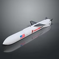 Lockheed Martin Missile With American Flag And Aerodynamic White Body Design Features