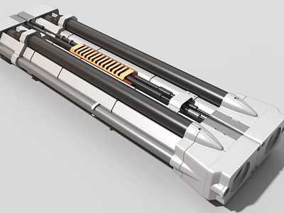 Industrial Equipment With Metal Cylindrical Structure And Precision Internal Components 3d model
