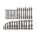 European-style Railing Post 3d model