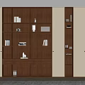 Middle Style Bookcase 3d model