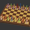 Modern Chess Board Game War Chess 3d model