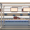 Industrial Electrical Control Box Assembly Line With Conveyor Belts And Workstations