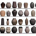 Quiet Pottery Pottery Pot Sort Gardening Sort Pottery Pot Utensils Ornaments Landscape Sort Courtyard Sort Flower Pot 3d model
