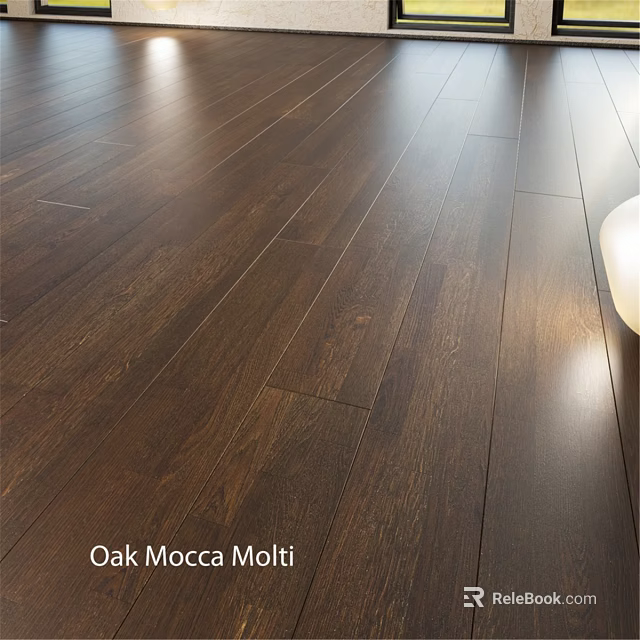Oak Mocca Molti Wooden Flooring With Natural Texture And Warm Tones 3d model 