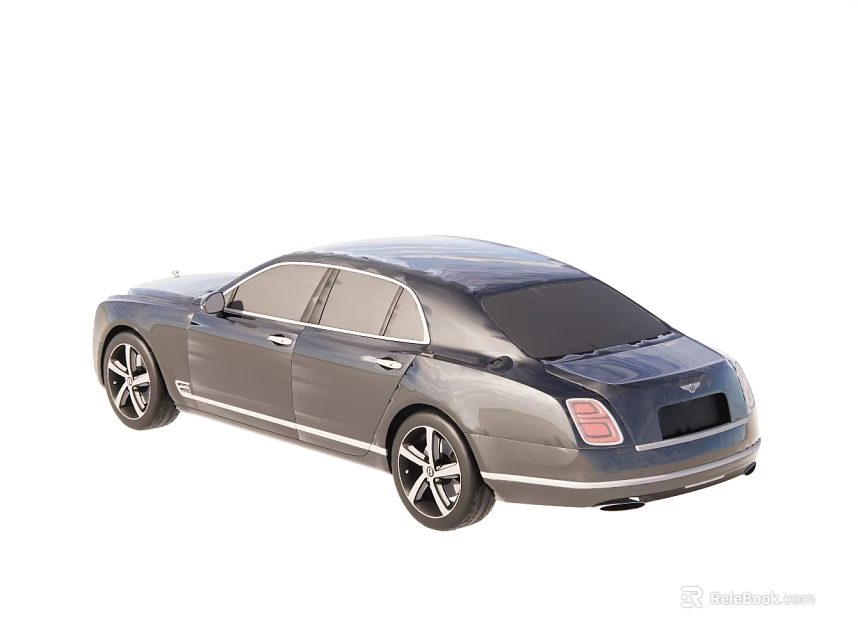 Luxury Silver Bentley Sedan With Four Door Design Sleek Lines And Alloy Wheels 3d model 