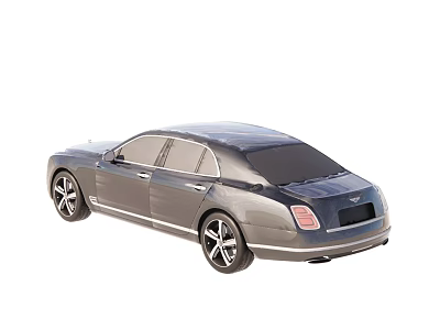 Luxury Silver Bentley Sedan With Four Door Design Sleek Lines And Alloy Wheels 3d model