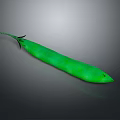 Fresh Green Pea Pod Isolated on Gray Background for Food Photography