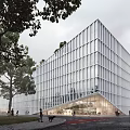 Modern Library Architecture Library 3d model
