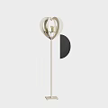 Modern Heart Shaped Floor Lamp With Metallic Finish And Elegant Home Decor Design