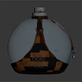 Transparent Glass Flask With Brown Leather Cover And Decorative Strap For Daily Use