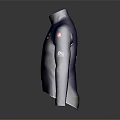Dark Blue Long Sleeve Cycling Jacket With Fitted Design And Logo Patches