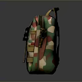 Camouflage Pattern Utility Bag With Metal Buckle And Adjustable Straps For Daily Use