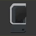 Stellar Labs Compact Computer With Blue White Design And Coffee Icon Screen
