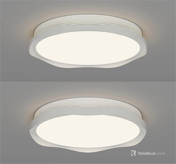 Modern Flush Mount Round Ceiling Light with Mesh Design and White Light 3d model