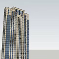 Tall Modern High Rise Building 3D Model With Glass Windows And Exterior Design