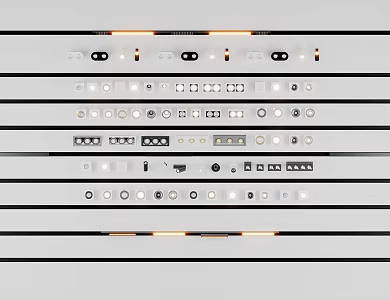 Modern Downlight Magnetic Track Light Spotlight 3d model