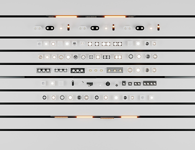 Modern Downlight Magnetic Track Light Spotlight 3d model