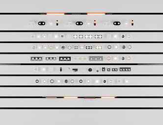 Modern Downlight Magnetic Track Light Spotlight 3d model