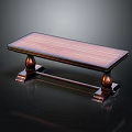 Classic Wooden Coffee Table With Carved Legs Smooth Surface And Elegant Design