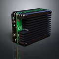 Rugged Industrial Computer Module With Black Heat Sink Green Circuit Board CE Certification