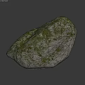 Natural Rockery Stone With Green Mossy Texture And White Patches For Garden Decoration