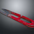 Durable Hardware Tool Red Handle Scissors With Sharp Blades For Cutting Tasks 3d model