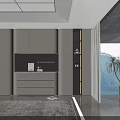 Modern Minimalist Light Toned Living Dining Room With Custom Wall Storage Cabinets And Large Windows