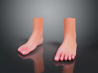 Medical Prosthetic Foot Device Supporting Human Limb Rehabilitation And Recovery 3d model