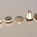Various Modern Outdoor Lights with Round Square Cone Shapes and LED Illumination