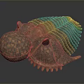 Bronze Colored Trilobite Shaped Textured Surface Decorative Figurine For Home Decor