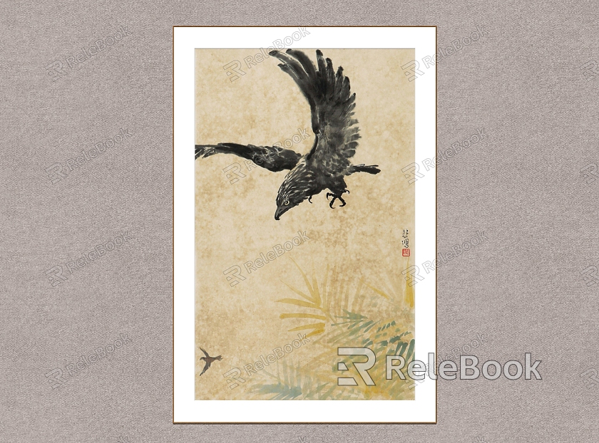 New Chinese Animal Painting Xu Beihong Eagle model