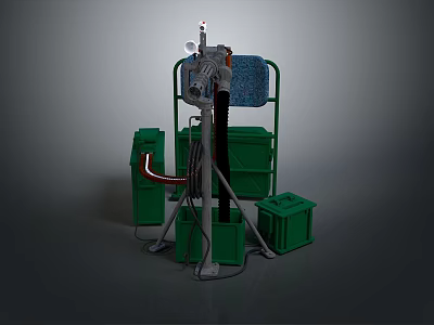 Modern Public Office Space With Open Workstations Green Storage Units And Ergonomic Furniture Setup 3d model