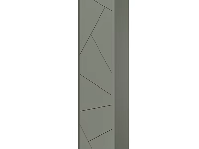Modern Entryway Side Cabinet With Geometric Panel Design And Functional Storage Space 3d model