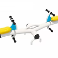 White Frame Kids Seesaw With Yellow Seats Blue Accents And Black Handles
