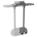 Elegant Golden Metal Table Lamp With Glass Top And Sturdy Base Design