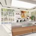 Modern Shoe Store Interior With Display Shelves And Showcased Shoes
