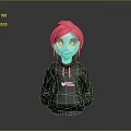 Child With Pink Hair Wearing Black Hoodie Featuring Pink Butterfly Design And Baby Wings Text