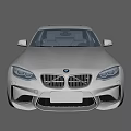 Silver BMW Two Door Coupe With Sleek Design And Sporty Exterior