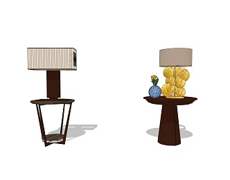 New Chinese-style Special-shaped Table Lamp Table Lamp Corner Combination 3d model