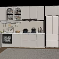 Modern Cabinet Open Cabinet Room 3d model