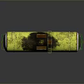 Yellow Tanker Wagon With Green Ladder And Dirty Surface On Gray Background