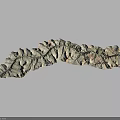 Natural Mountainous Terrain With Detailed Topographic Features And Valley Formations
