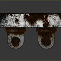 Industrial Lighting Combination With Long Strip White Brown Distressed Reflective Surface