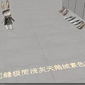 Seamless Minimalist Light Gray Velvet Plain Color Floor Tiles for Modern Interior